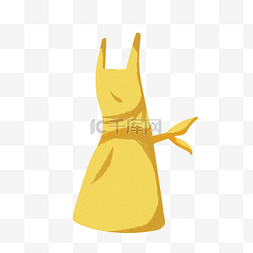 卡通黄色的裙子免抠图