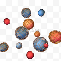 抽象立体球图片_电商立体球底纹漂浮炫动装饰