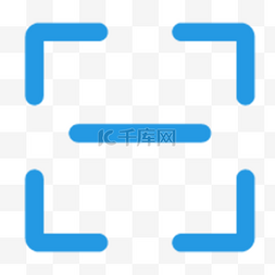 蓝色线性icon医疗图标设计扫一扫