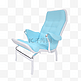 蓝色简约单人靠椅