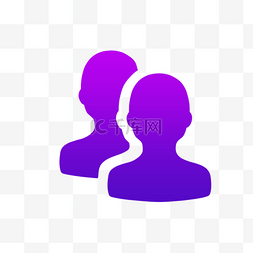 紫色联系人图标