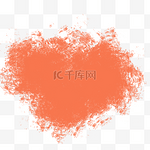 橙色暖色不规则颜料喷溅笔迹印迹