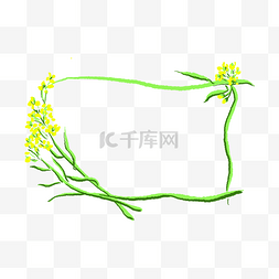 春季花海报图片_春季卡通油菜花边框