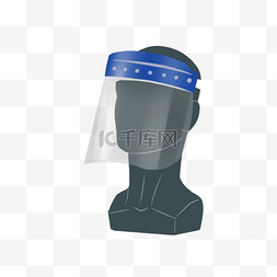 蓝色面罩图片_防病毒一次性透明面罩