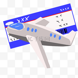 绿色飞机票和飞机