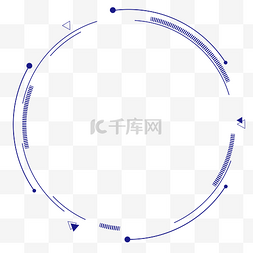 科技三角图片_蓝色简约科技圆环