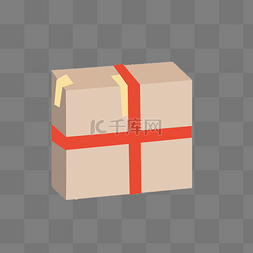 包装好的包装盒子图片_一个红色丝带包装好的盒子