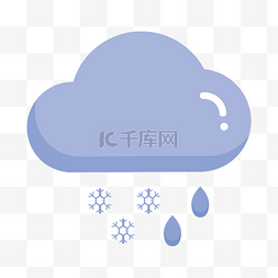 汛期预报图片_雨夹雪天气图标