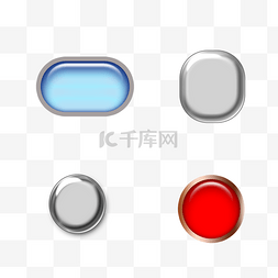 按钮科技金属图片_科技感蓝色质感网页图标按钮
