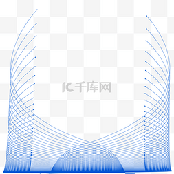 科技感曲线流线图片_科技感曲线边框透视线条