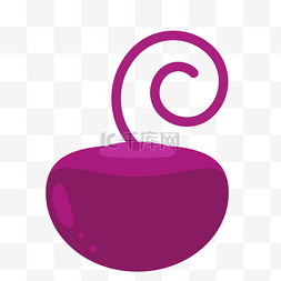 卡通紫色的蔬菜图标