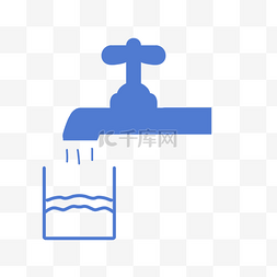 水杯线稿图图片_水龙头水杯饮用水