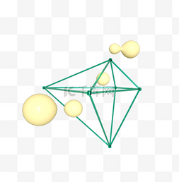 电商元素几何图片_C4D几何图形
