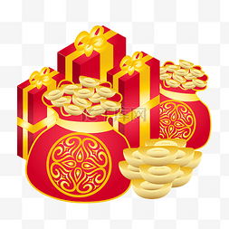 年货礼盒图片_新年春节红包福袋