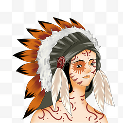 印第安帽子制作图片_民族风印第安女人