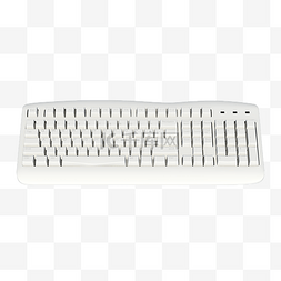 机械键盘png图片_白色机械电脑键盘