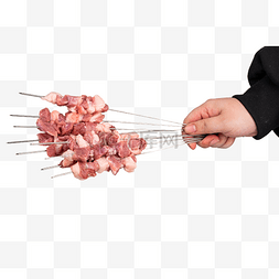 五花肉烧烤图片_猪肉肉串烧烤