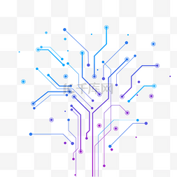 树形素材大全图片_科技树树形电路板