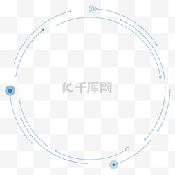 浅蓝色科技边框图片_极简浅蓝色科技圆环