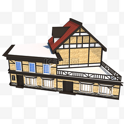 3D欧式房子模型