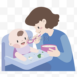 小孩拉着母亲图片_给宝宝喂食的母亲