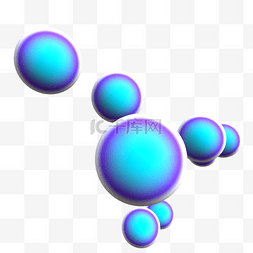 漂浮彩色球图片_立体炫彩漂浮球
