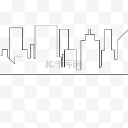 线稿楼房图片_线稿高楼写字楼