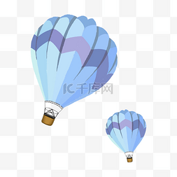 卡通漂浮热气球