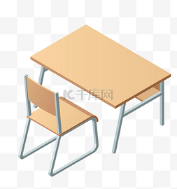 黄色木质桌椅
