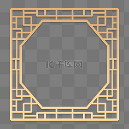 古风窗子图片_中式古风金色窗户