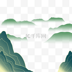 云雾缭绕绕图片_清明清明节风景中国风古风国风国