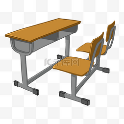 教室椅子图片_手绘课桌椅免扣PNG