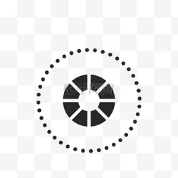 线圈插画图片_黑色的圆圈图标免抠图