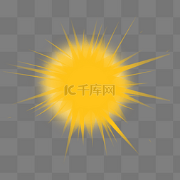 发散光效图片_黄色发散光源