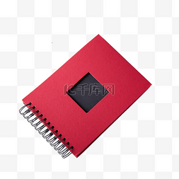 办公红色笔记本图片_红色的本子免抠图