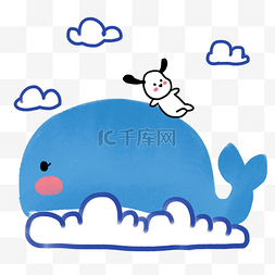 鲸鱼喷水柱图片_卡通相框