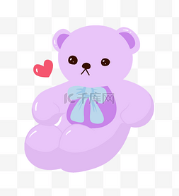 紫色小熊图片_紫色小熊玩偶