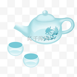 茶壶和茶杯容器