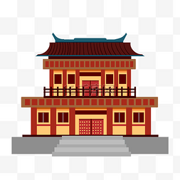 中国风建筑寺庙图片_扁平风寺庙