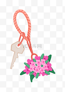 花朵钥匙圈