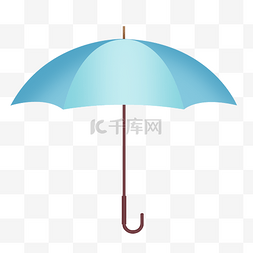 蓝色雨伞雨具