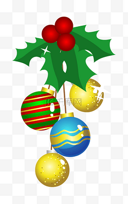 圣诞彩球绿色图片_圣诞吊链挂饰