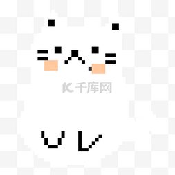 像素风白色猫咪