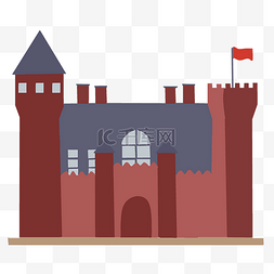 砖红色城堡建筑