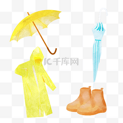 折叠雨伞图片_雨衣雨伞雨靴