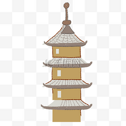 中国风传统建筑宝塔免抠图