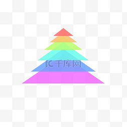 三角形炫光线条图片_精美金字塔商务信息图表矢量素材