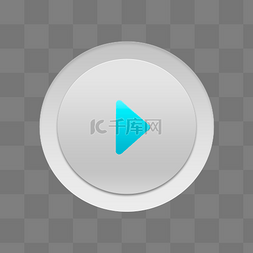 播放界面图标图片_蓝色播放按钮