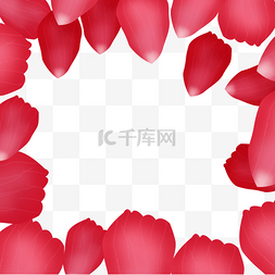 红色玫瑰文字框图片_玫瑰花瓣文本框