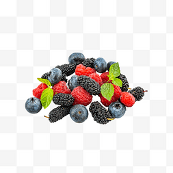 新鲜水果树莓蓝莓